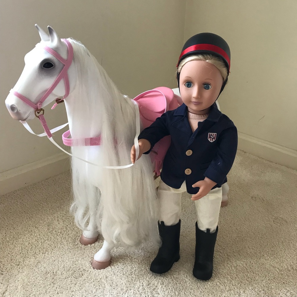 Adorable white horse for 18 in Doll!🐴🐴🐴